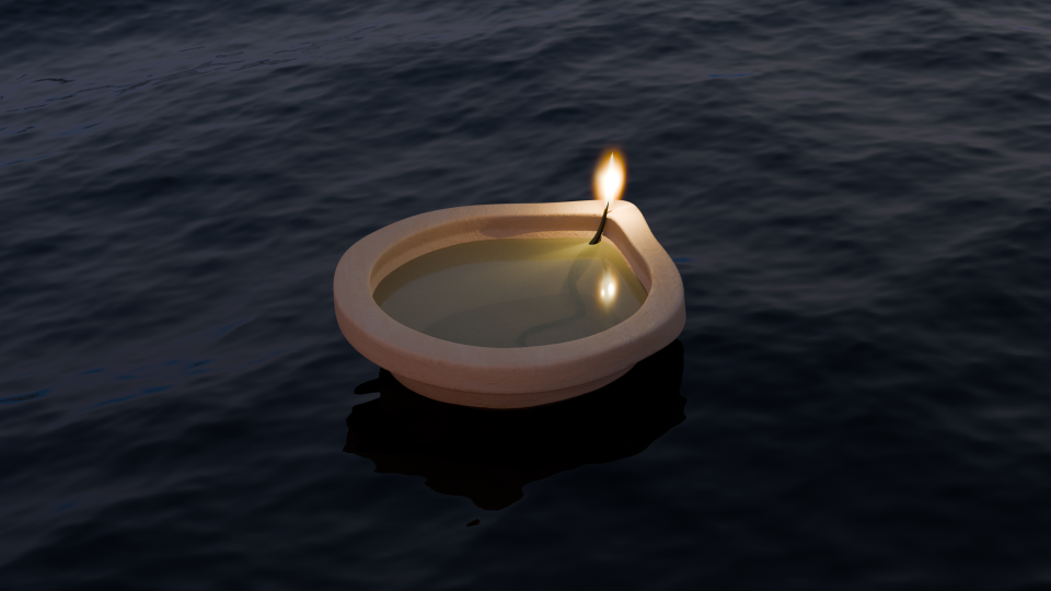 NAVAN ritual diya detail